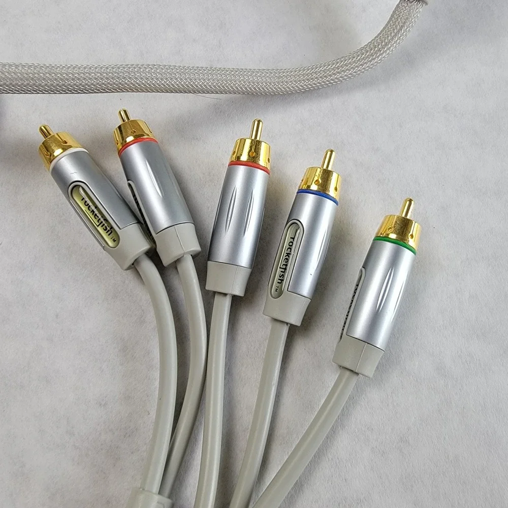 Rocketfish Component Video Cable for Nintendo Wii Braided Gold Plated RF-GWI1102